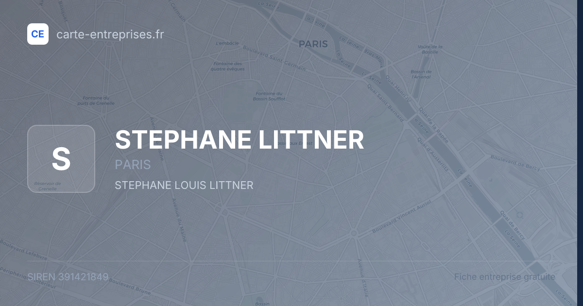 STEPHANE LITTNER — 391421849 — fiche entreprise