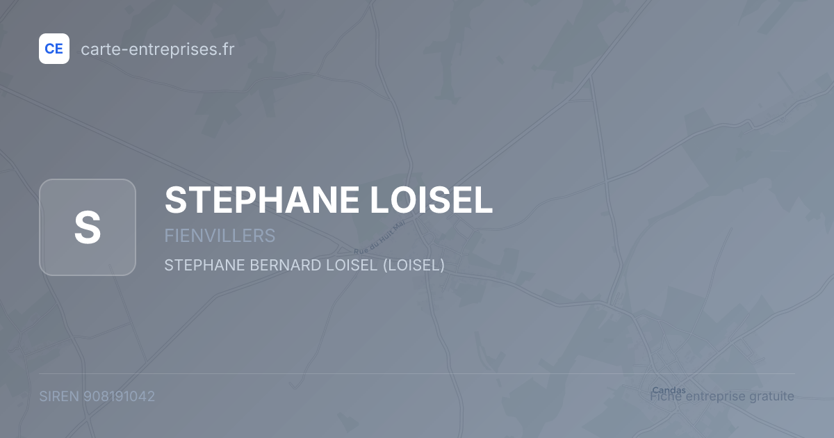 STEPHANE LOISEL — 908191042 — fiche entreprise