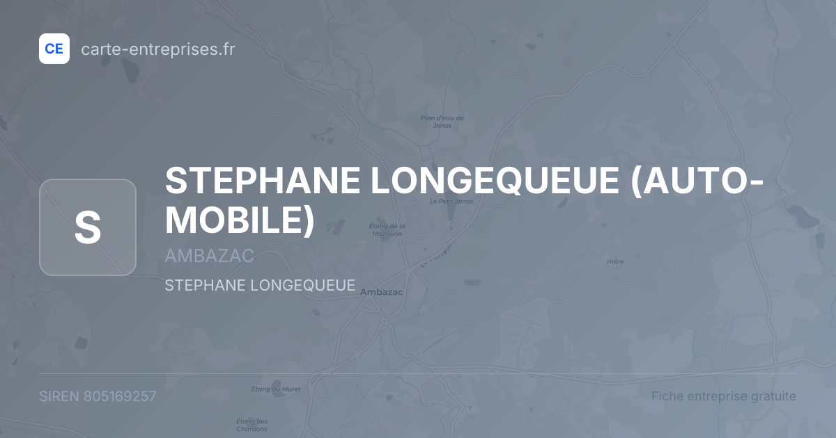 STEPHANE LONGEQUEUE (AUTO-MOBILE) — 805169257 — fiche entreprise