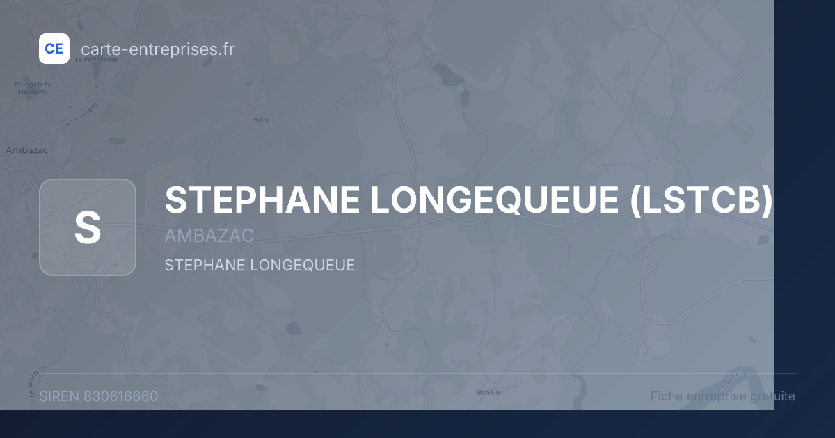 STEPHANE LONGEQUEUE (LSTCB) — 830616660 — fiche entreprise