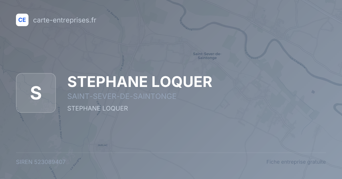 STEPHANE LOQUER — 523089407 — fiche entreprise