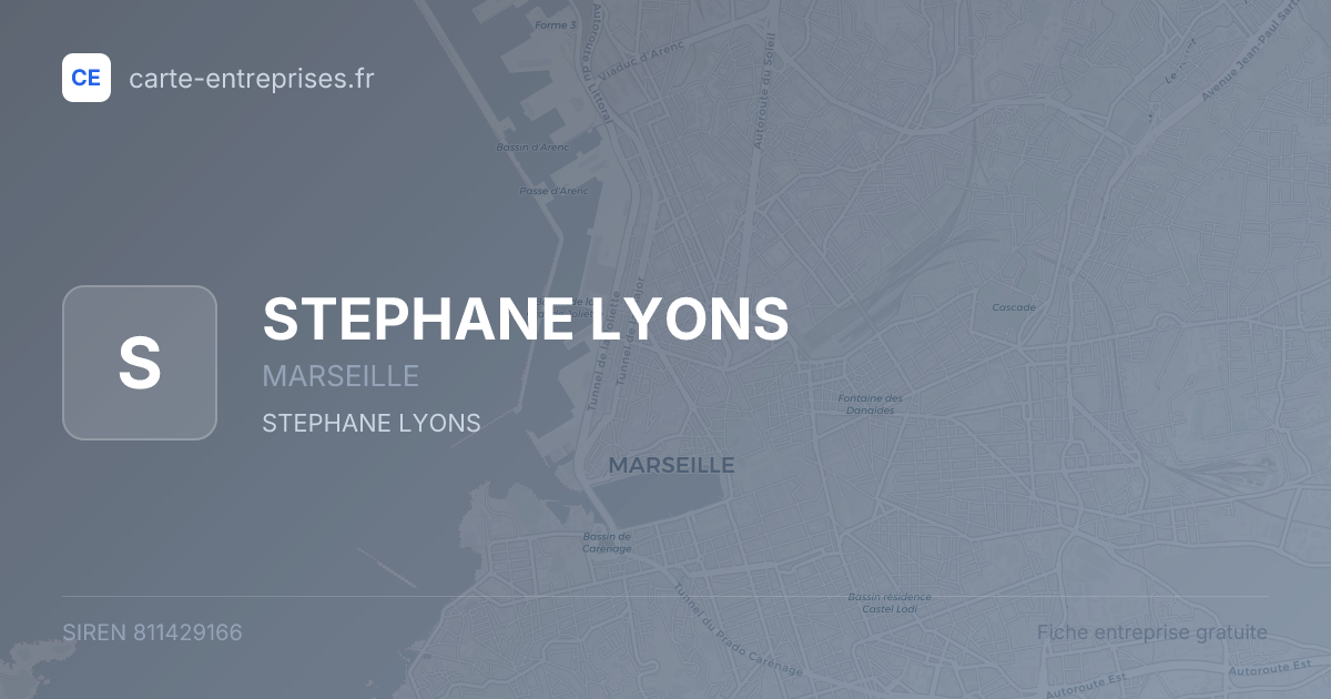 STEPHANE LYONS — 811429166 — fiche entreprise