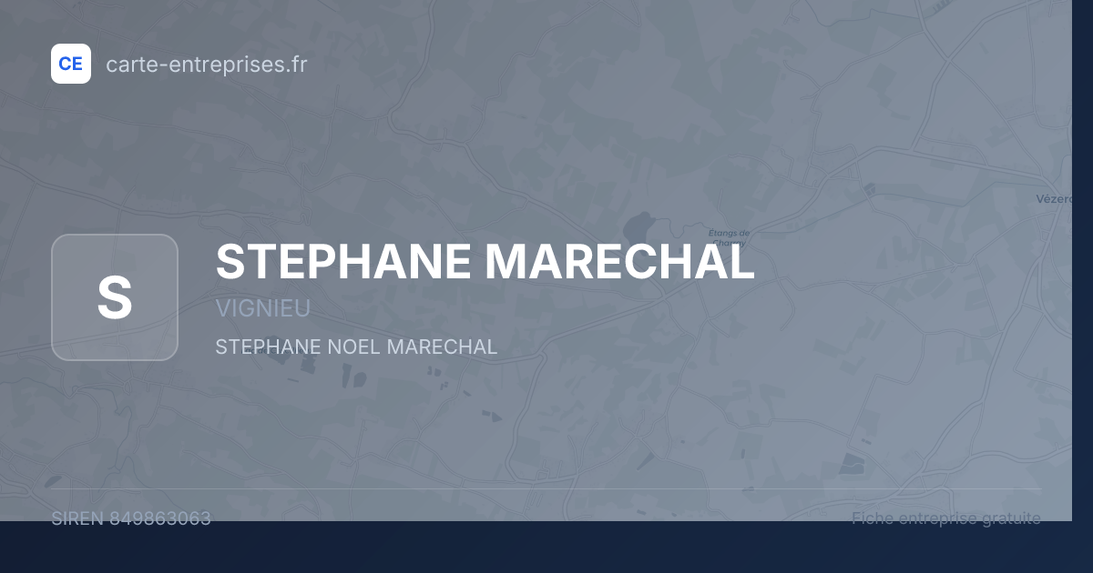 STEPHANE MARECHAL — 849863063 — fiche entreprise