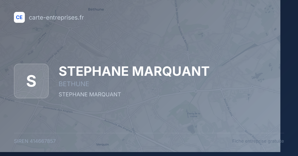 STEPHANE MARQUANT — 414667857 — fiche entreprise