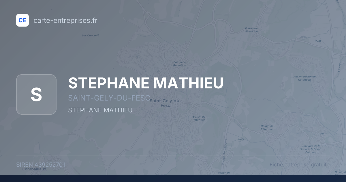 STEPHANE MATHIEU — 439252701 — fiche entreprise