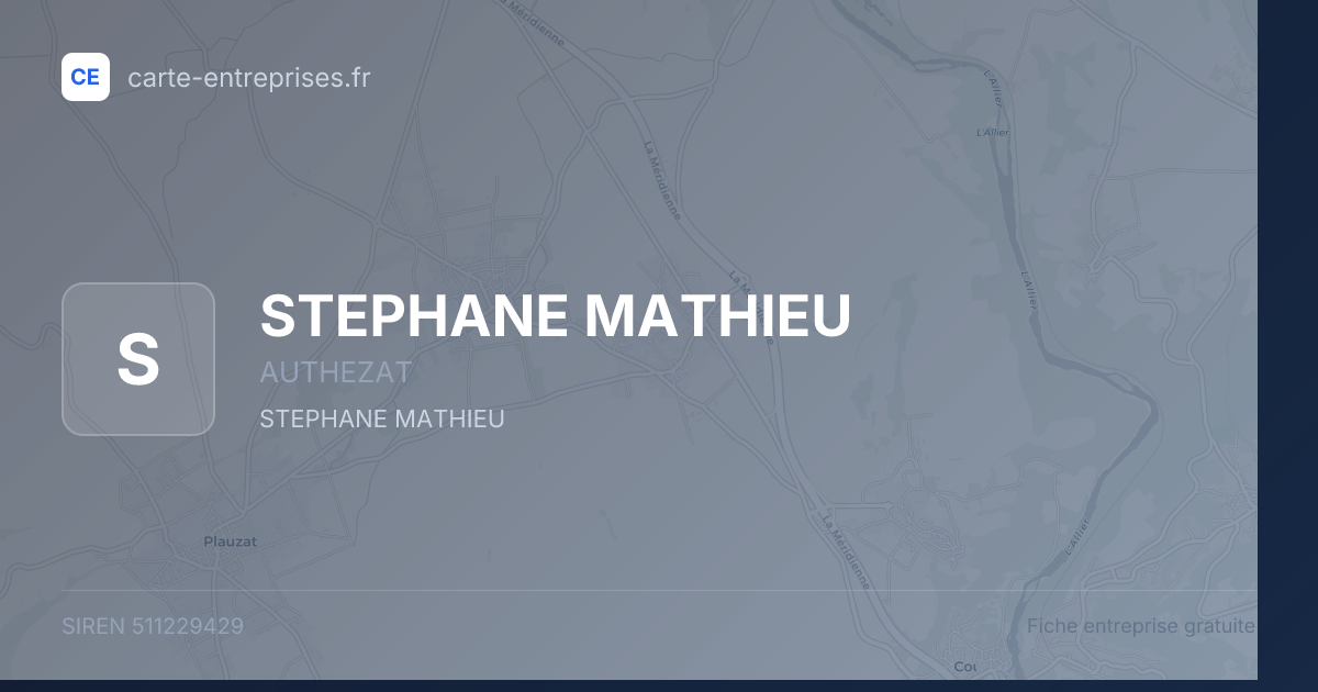 STEPHANE MATHIEU — 511229429 — fiche entreprise