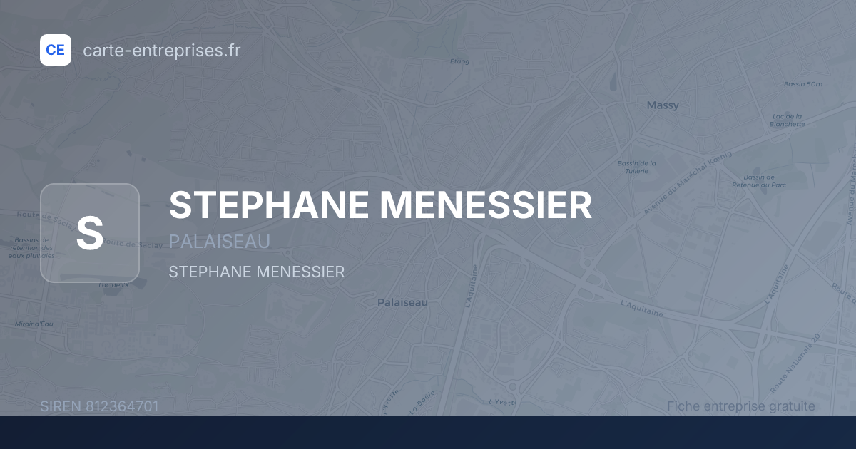 STEPHANE MENESSIER — 812364701 — fiche entreprise