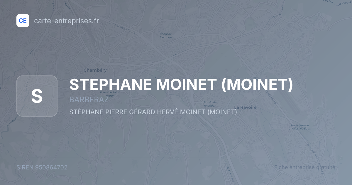 STEPHANE MOINET (MOINET) — 950864702 — fiche entreprise