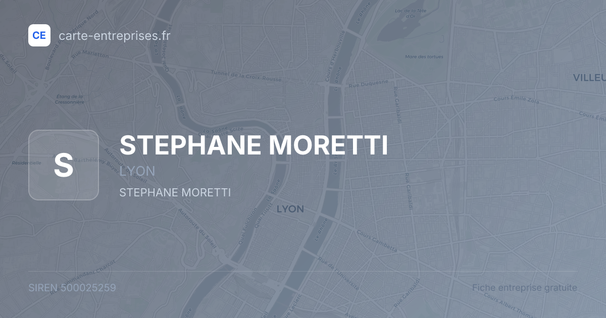 STEPHANE MORETTI — 500025259 — fiche entreprise