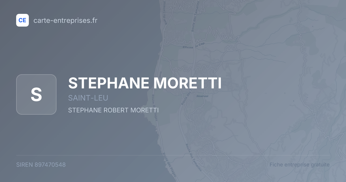 STEPHANE MORETTI — 897470548 — fiche entreprise