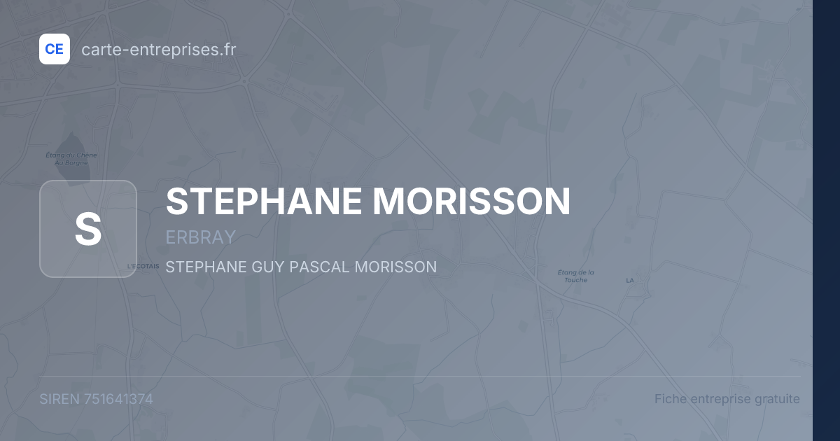 STEPHANE MORISSON — 751641374 — fiche entreprise