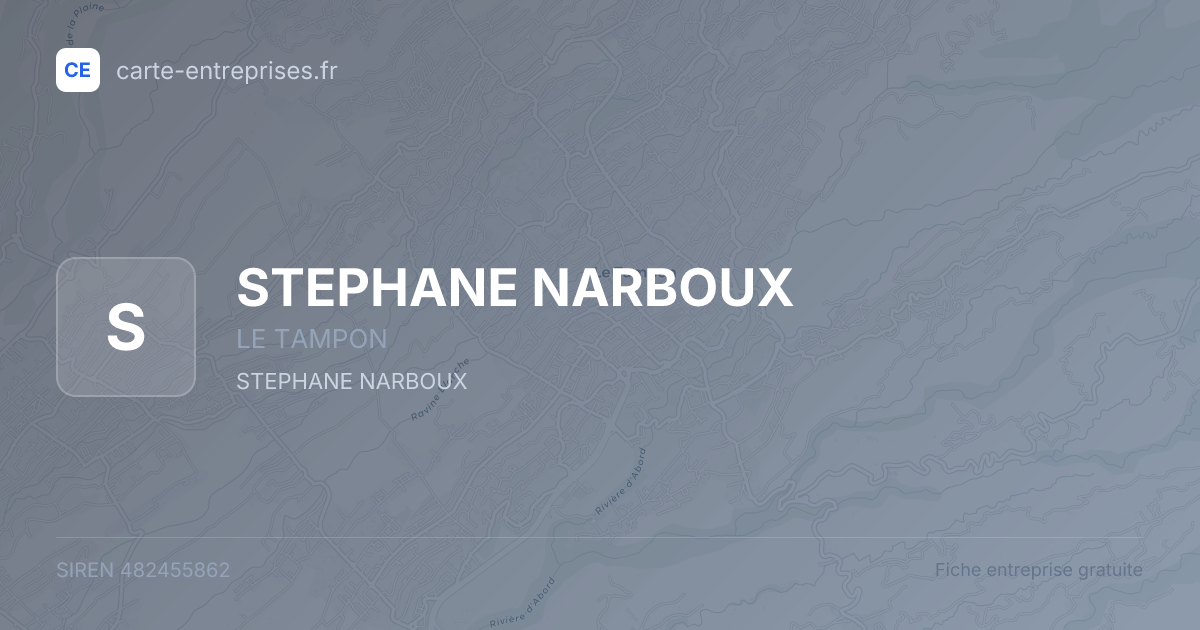 STEPHANE NARBOUX — 482455862 — fiche entreprise