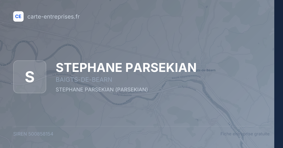 STEPHANE PARSEKIAN — 500858154 — fiche entreprise