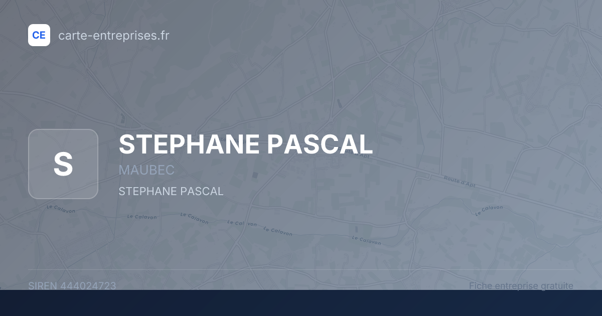 STEPHANE PASCAL — 444024723 — fiche entreprise