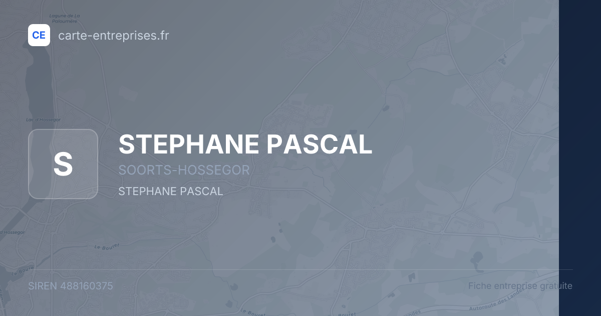 STEPHANE PASCAL — 488160375 — fiche entreprise