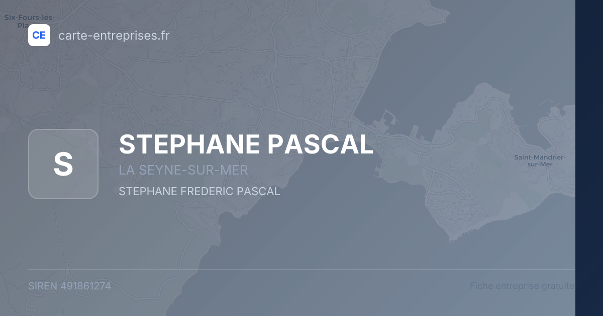 STEPHANE PASCAL — 491861274 — fiche entreprise