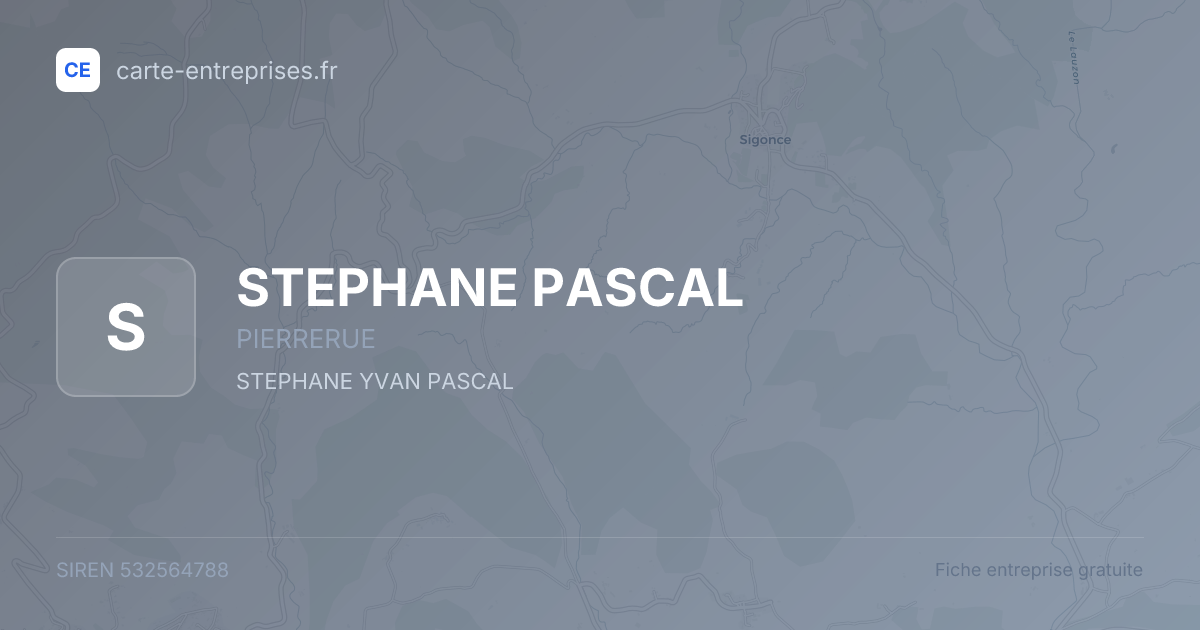 STEPHANE PASCAL — 532564788 — fiche entreprise