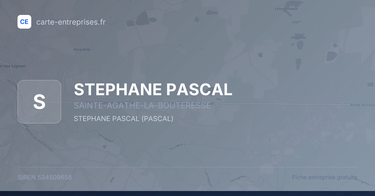 STEPHANE PASCAL — 534509658 — fiche entreprise