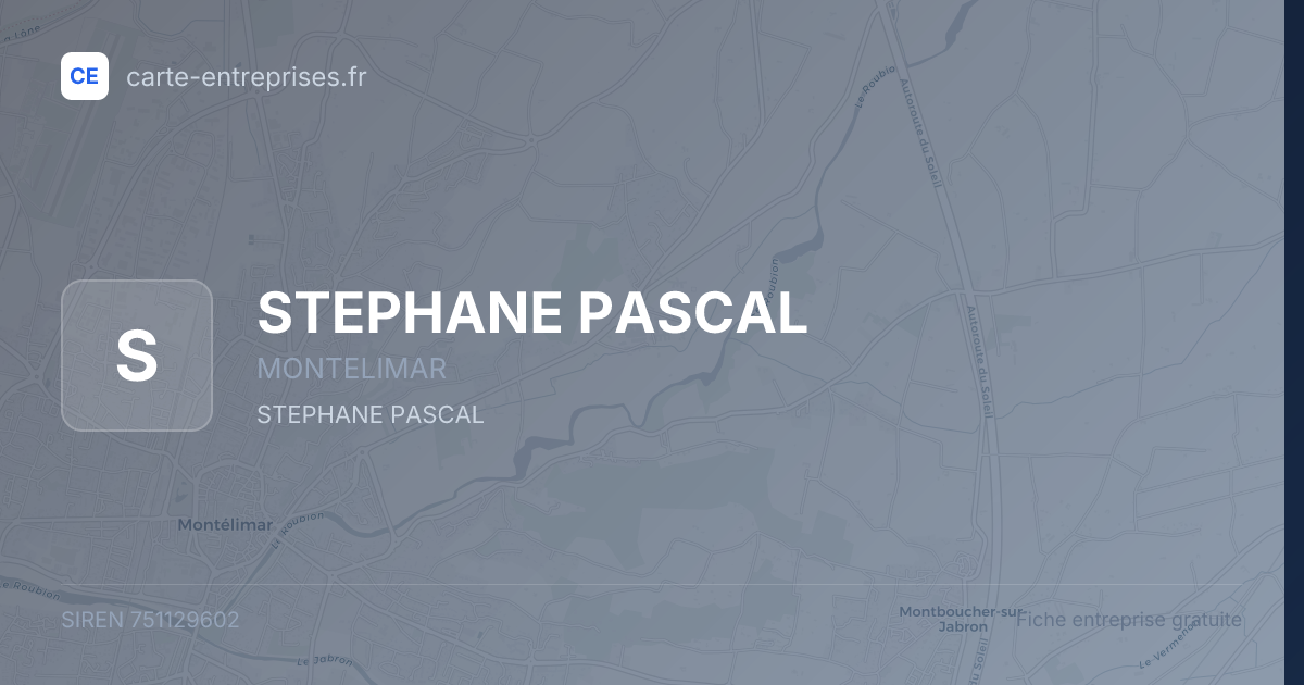 STEPHANE PASCAL — 751129602 — fiche entreprise
