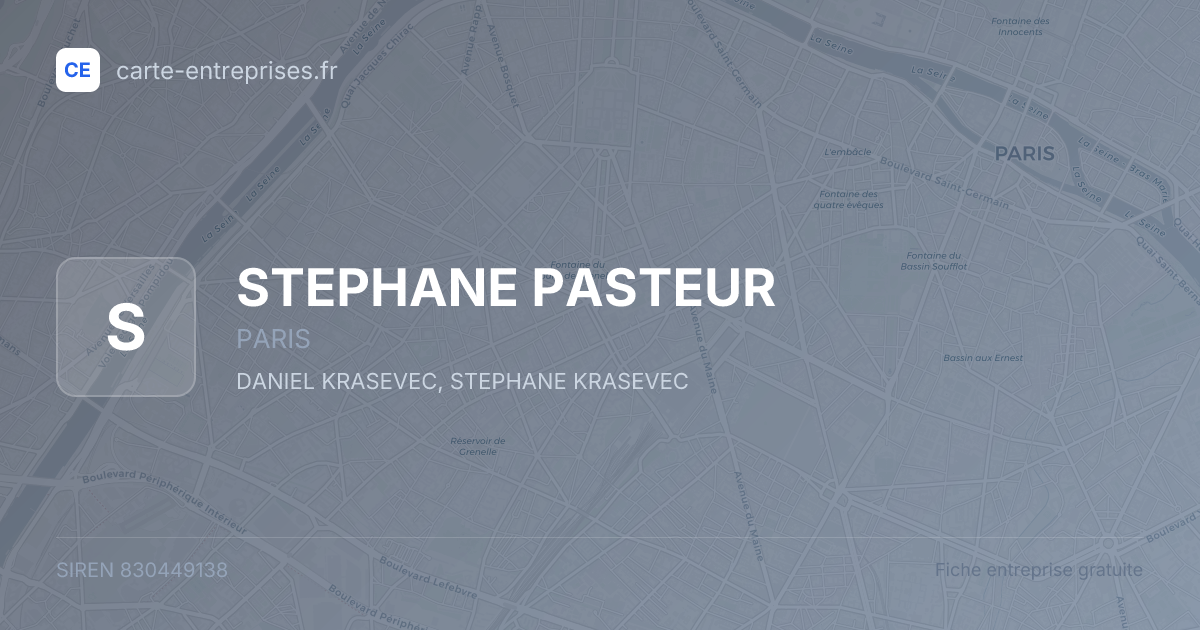 STEPHANE PASTEUR — 830449138 — fiche entreprise