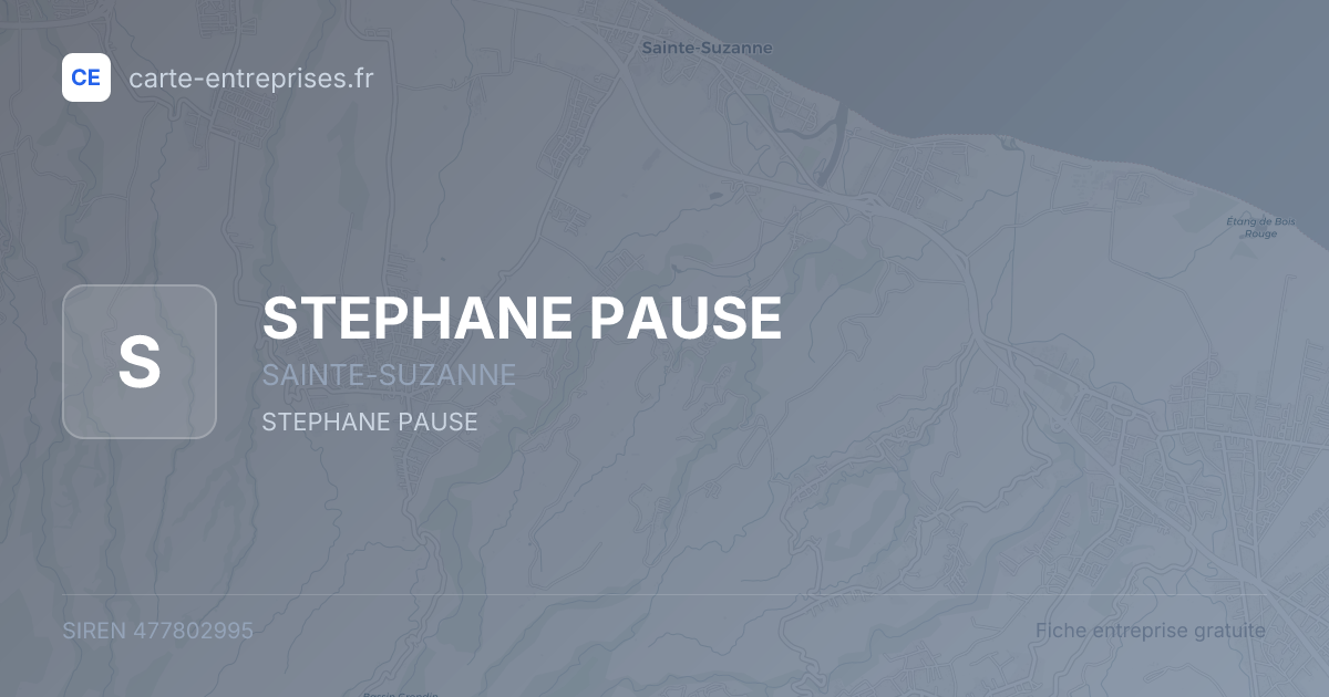 STEPHANE PAUSE — 477802995 — fiche entreprise