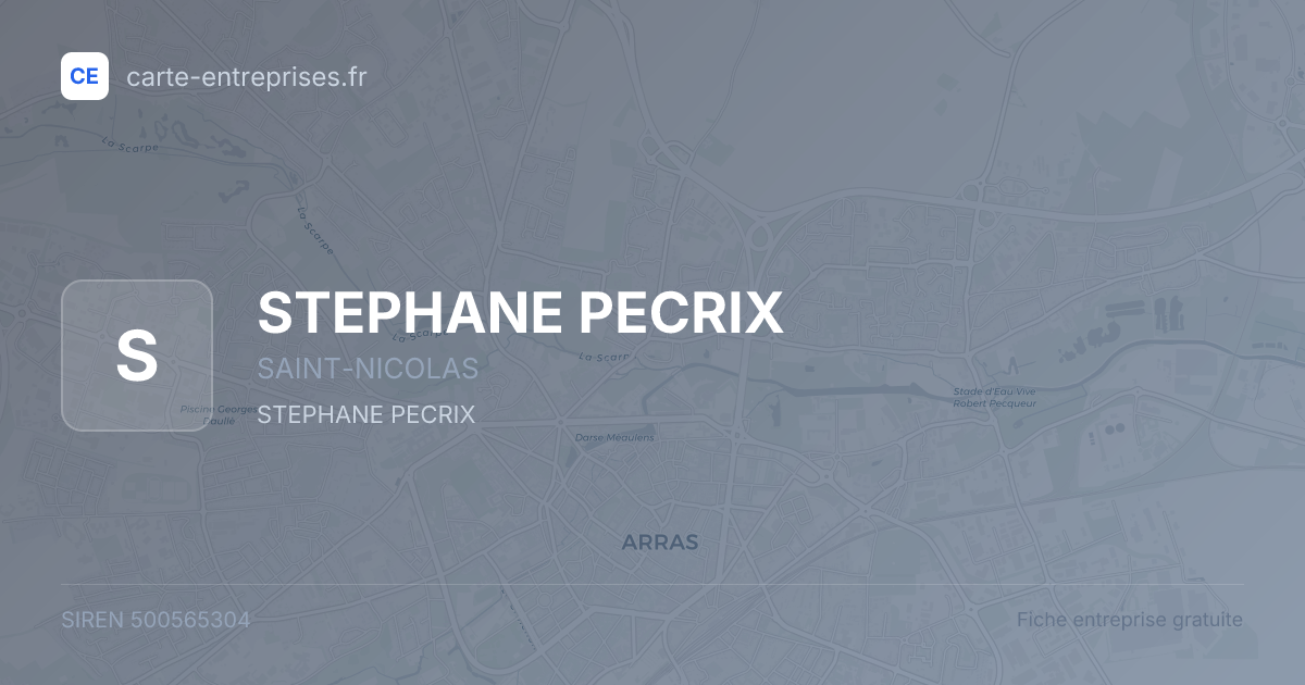 STEPHANE PECRIX — 500565304 — fiche entreprise