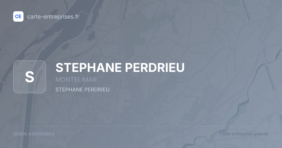 STEPHANE PERDRIEU — 449994904 — fiche entreprise