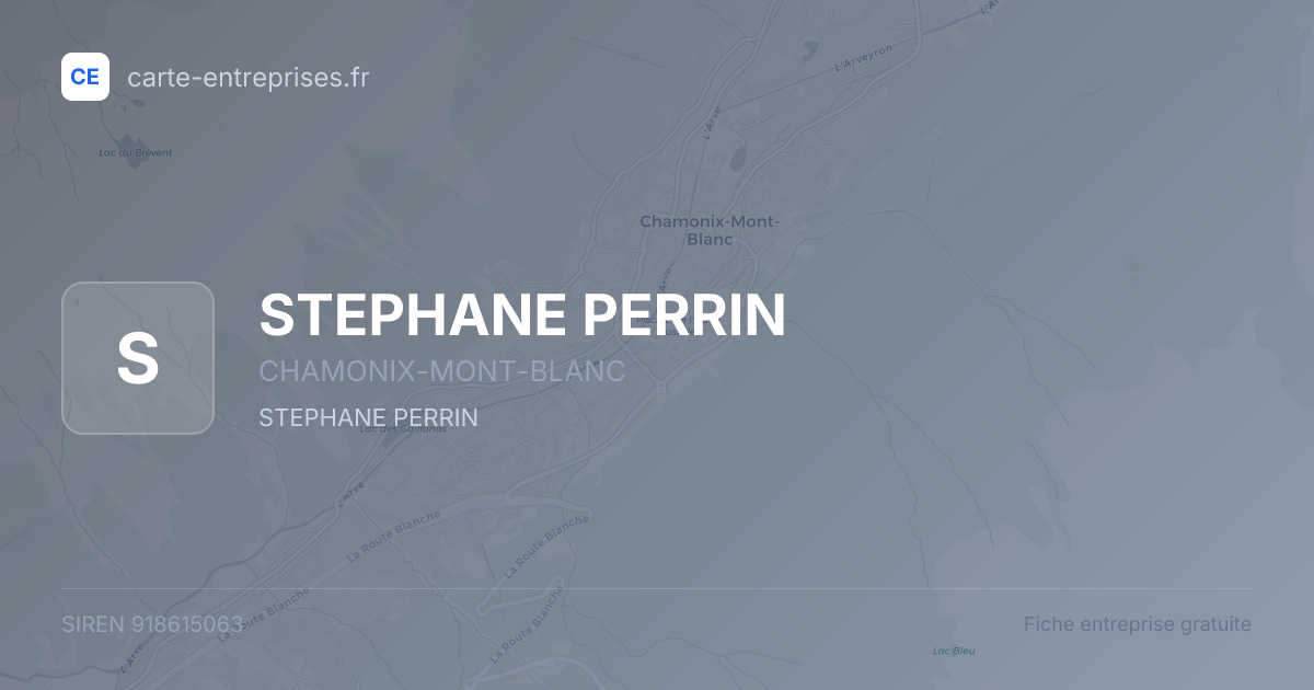 STEPHANE PERRIN — 918615063 — fiche entreprise
