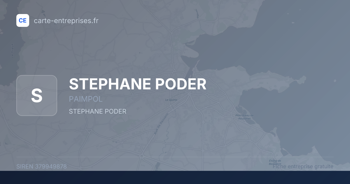 STEPHANE PODER — 379949878 — fiche entreprise