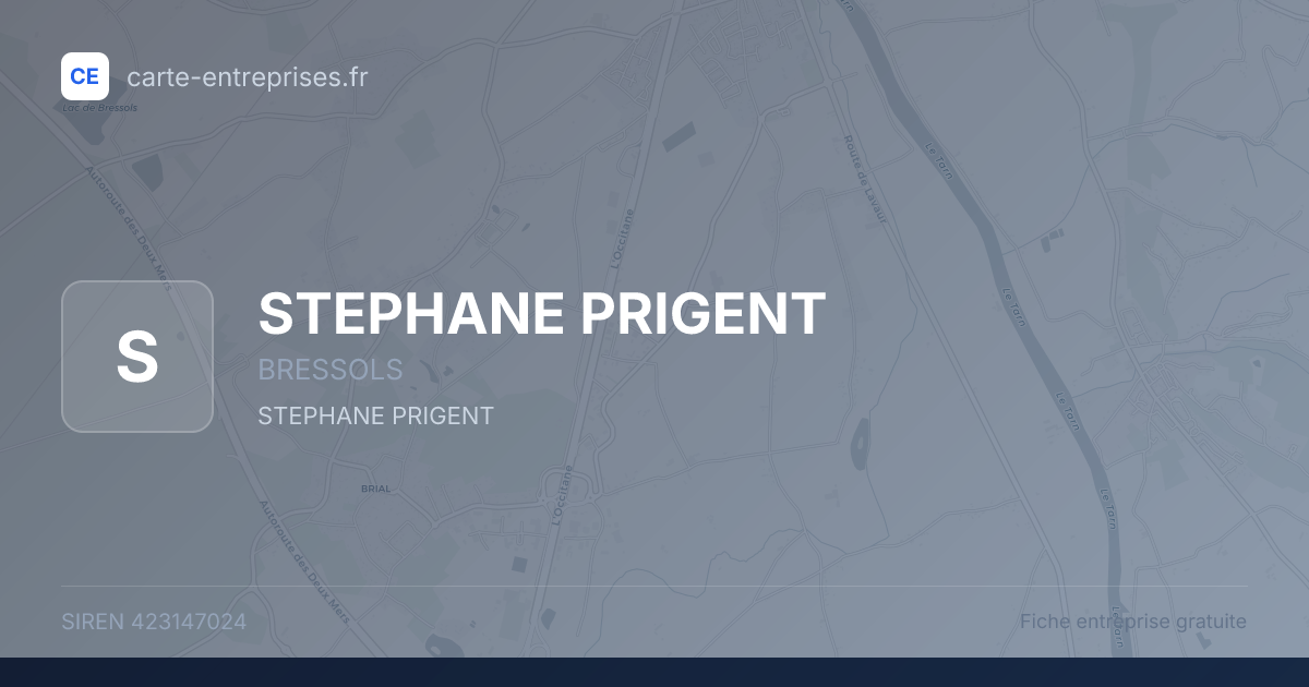 STEPHANE PRIGENT — 423147024 — fiche entreprise