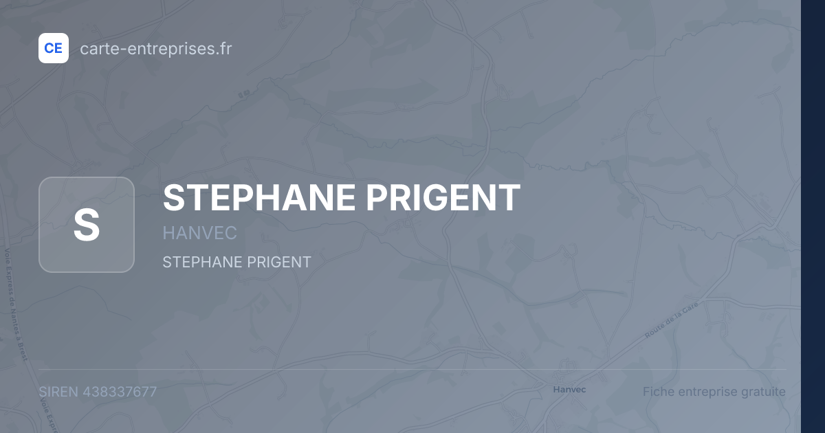 STEPHANE PRIGENT — 438337677 — fiche entreprise