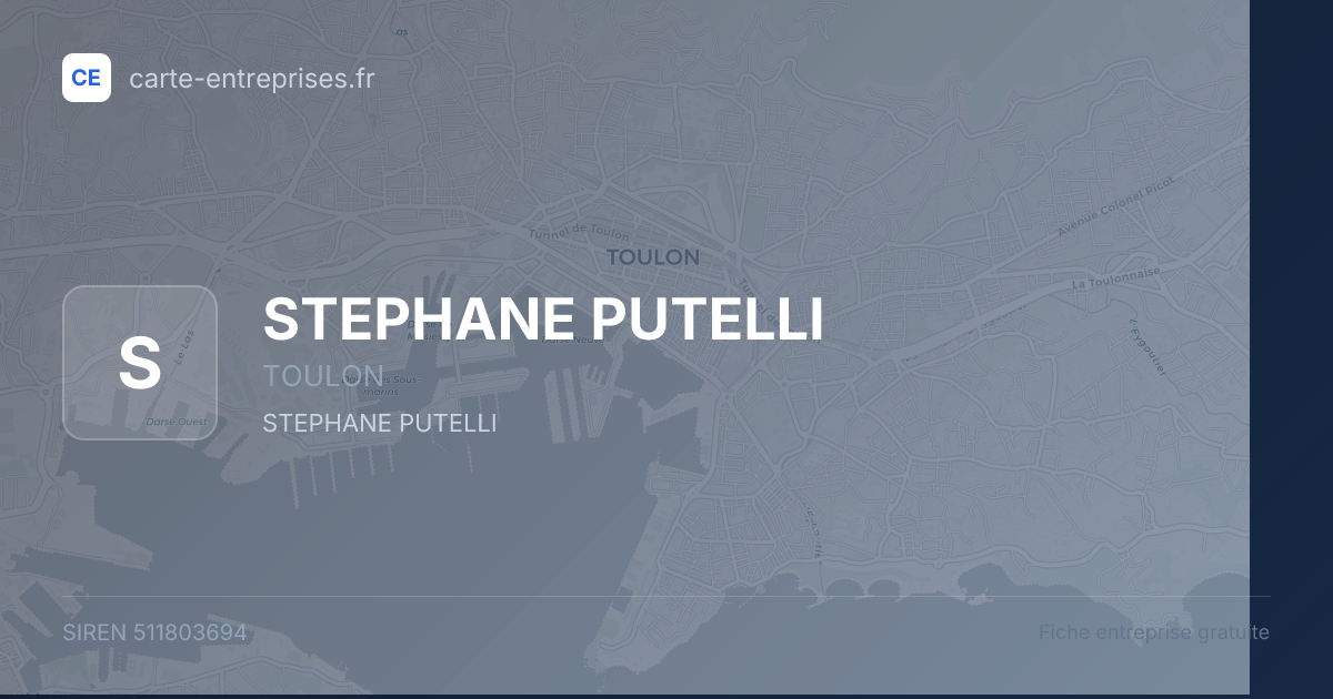 STEPHANE PUTELLI — 511803694 — fiche entreprise