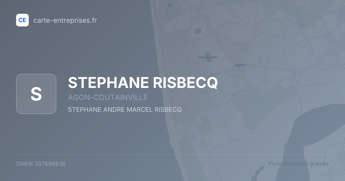 STEPHANE RISBECQ — 387696636 — fiche entreprise