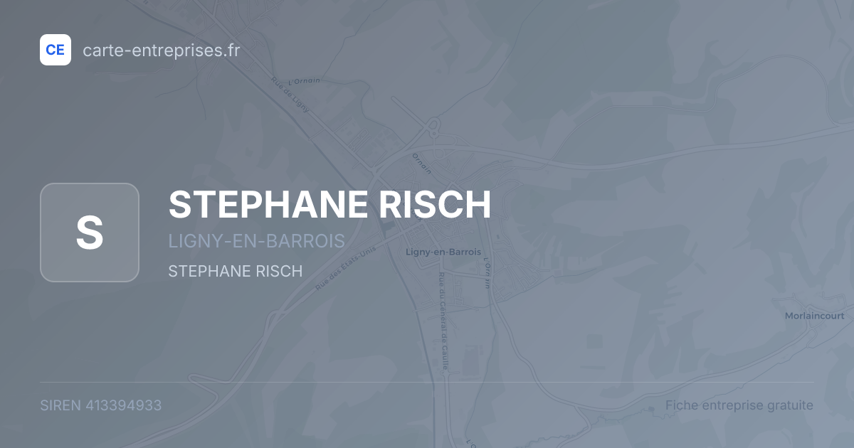 STEPHANE RISCH — 413394933 — fiche entreprise