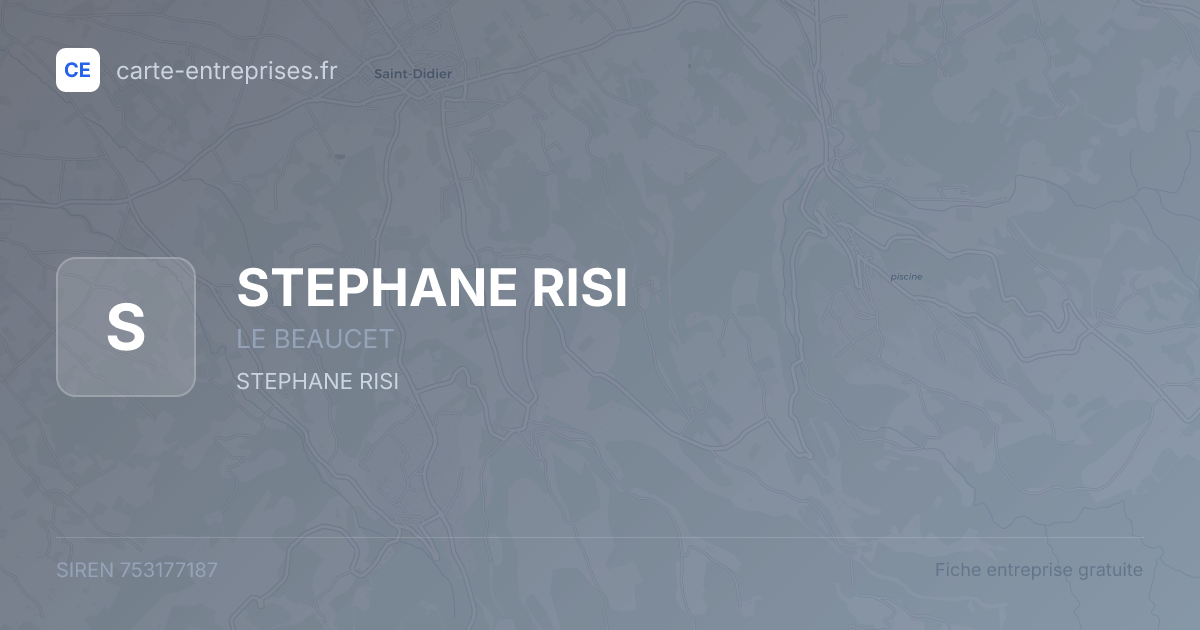 STEPHANE RISI — 753177187 — fiche entreprise