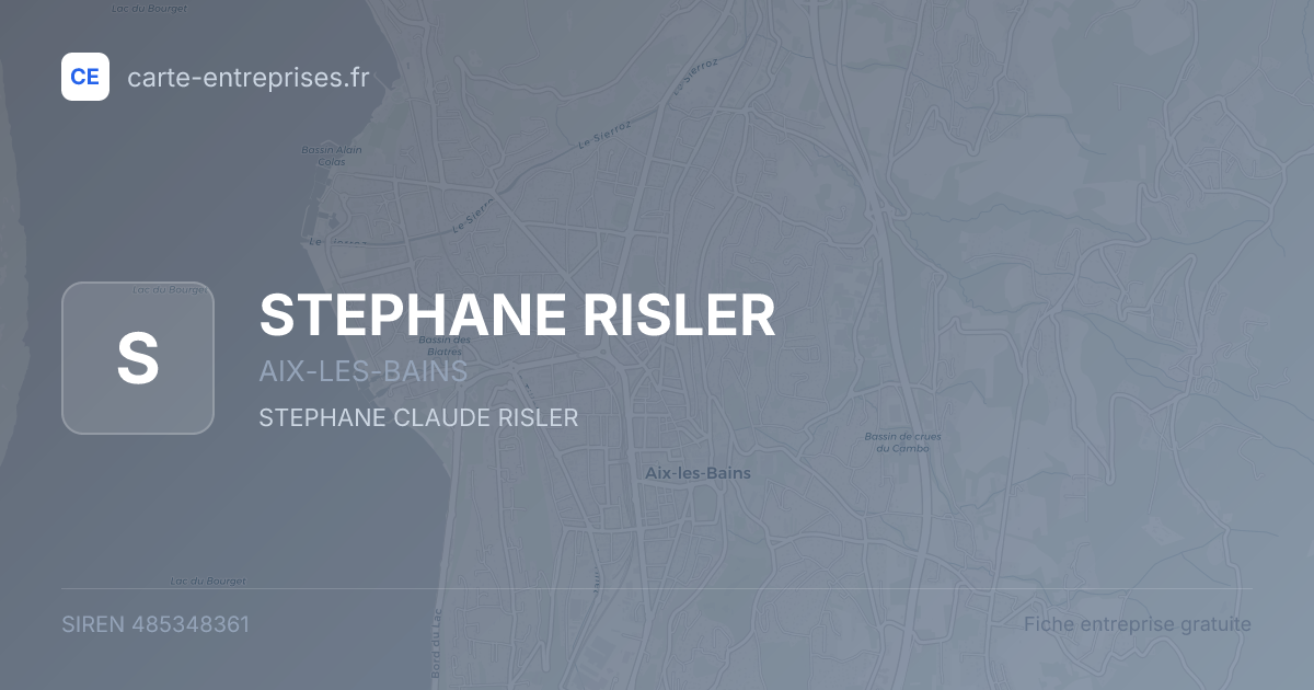 STEPHANE RISLER — 485348361 — fiche entreprise