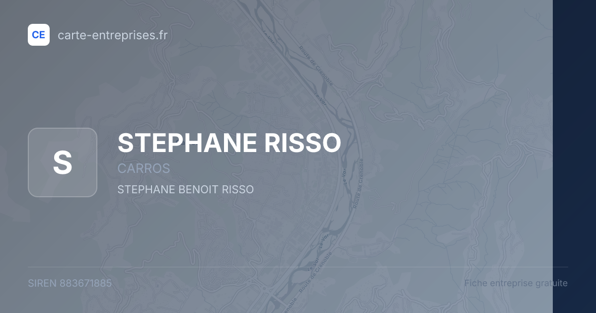 STEPHANE RISSO — 883671885 — fiche entreprise