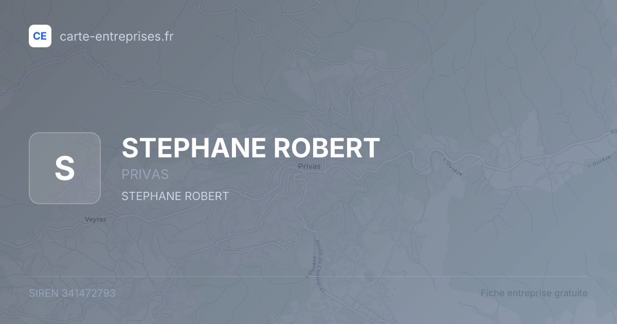 STEPHANE ROBERT — 341472793 — fiche entreprise