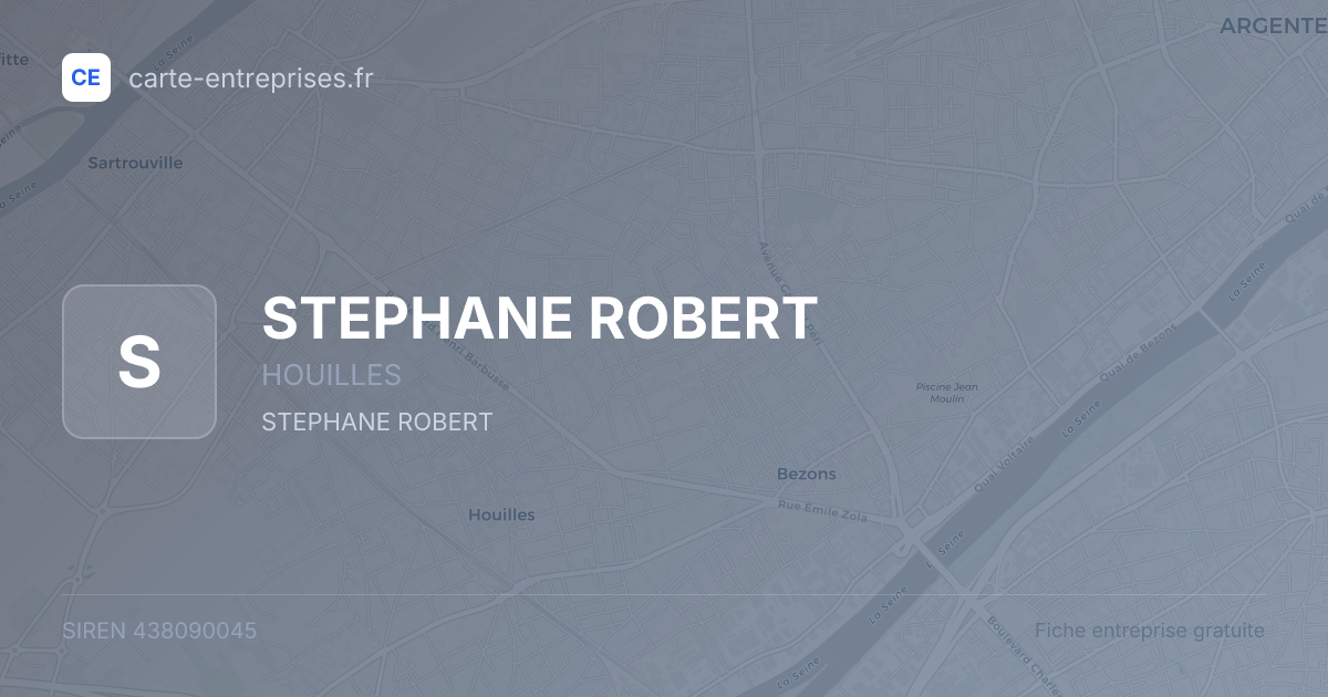 STEPHANE ROBERT — 438090045 — fiche entreprise