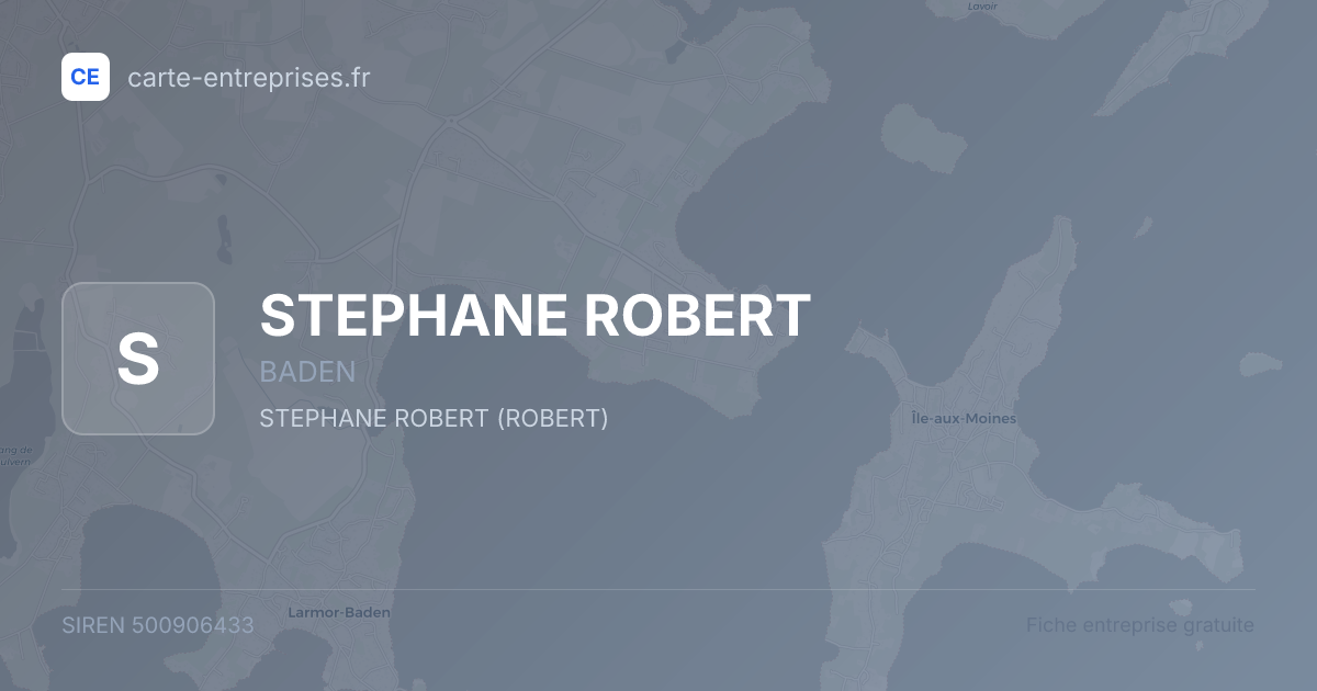 STEPHANE ROBERT — 500906433 — fiche entreprise