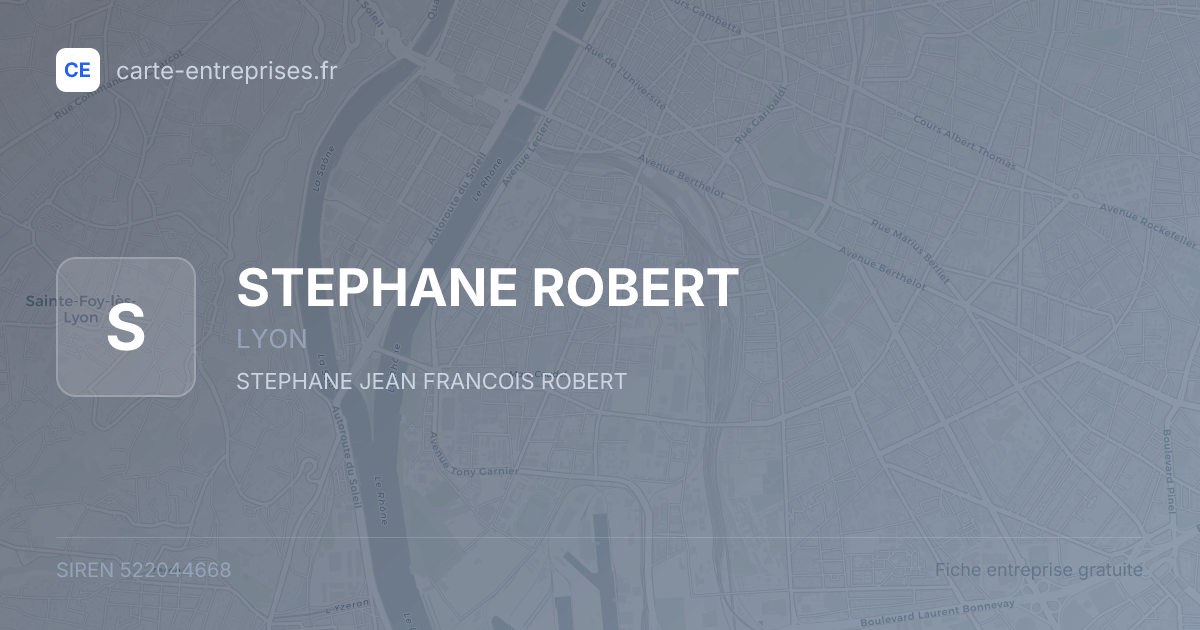 STEPHANE ROBERT — 522044668 — fiche entreprise