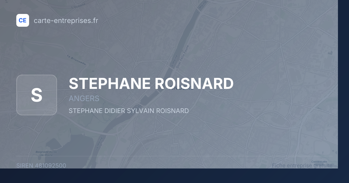 STEPHANE ROISNARD — 481092500 — fiche entreprise