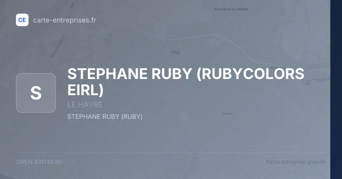 STEPHANE RUBY (RUBYCOLORS EIRL) — 831749361 — fiche entreprise