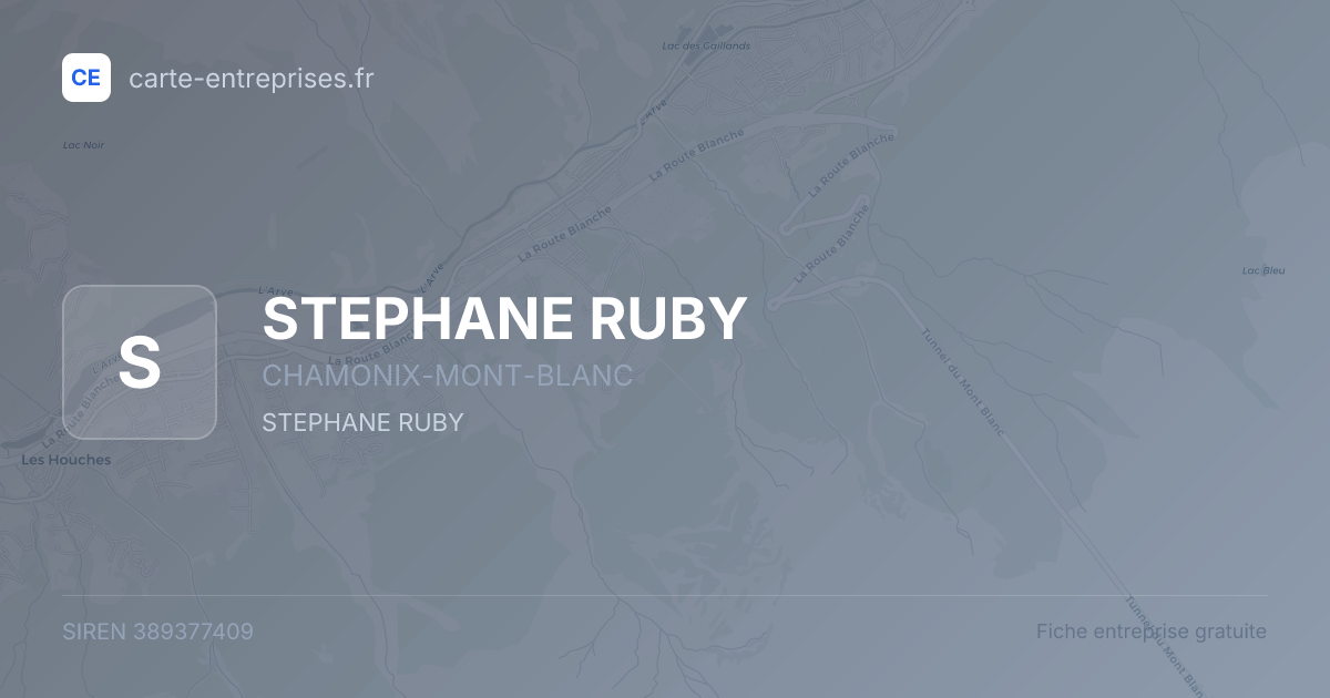 STEPHANE RUBY — 389377409 — fiche entreprise