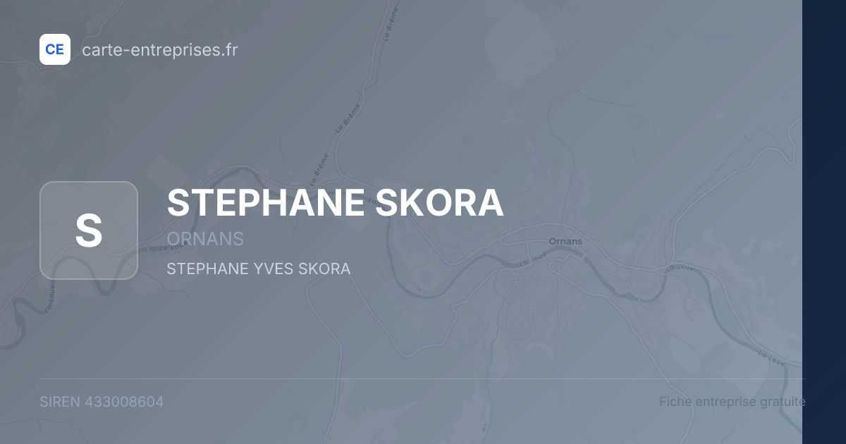 STEPHANE SKORA — 433008604 — fiche entreprise