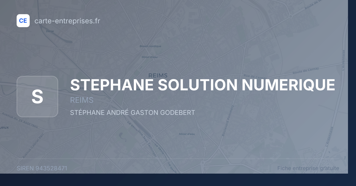 STEPHANE SOLUTION NUMERIQUE — 943528471 — fiche entreprise
