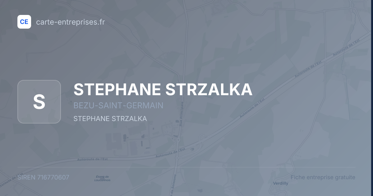 STEPHANE STRZALKA — 716770607 — fiche entreprise