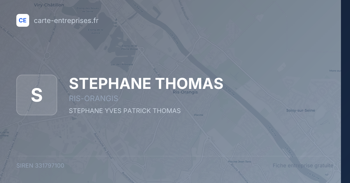 STEPHANE THOMAS — 331797100 — fiche entreprise