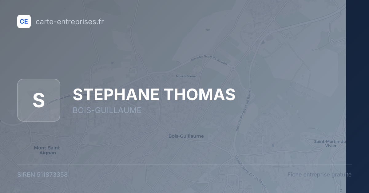 STEPHANE THOMAS — 511873358 — fiche entreprise