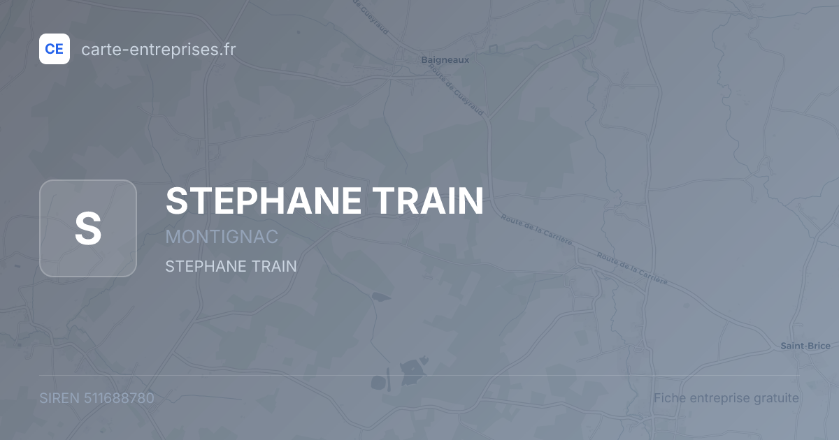 STEPHANE TRAIN — 511688780 — fiche entreprise